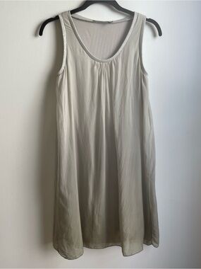 Vintage Y2k Marc Aurel Ombre Silk Dress Silver Knit Pale Green Size 38 Medium